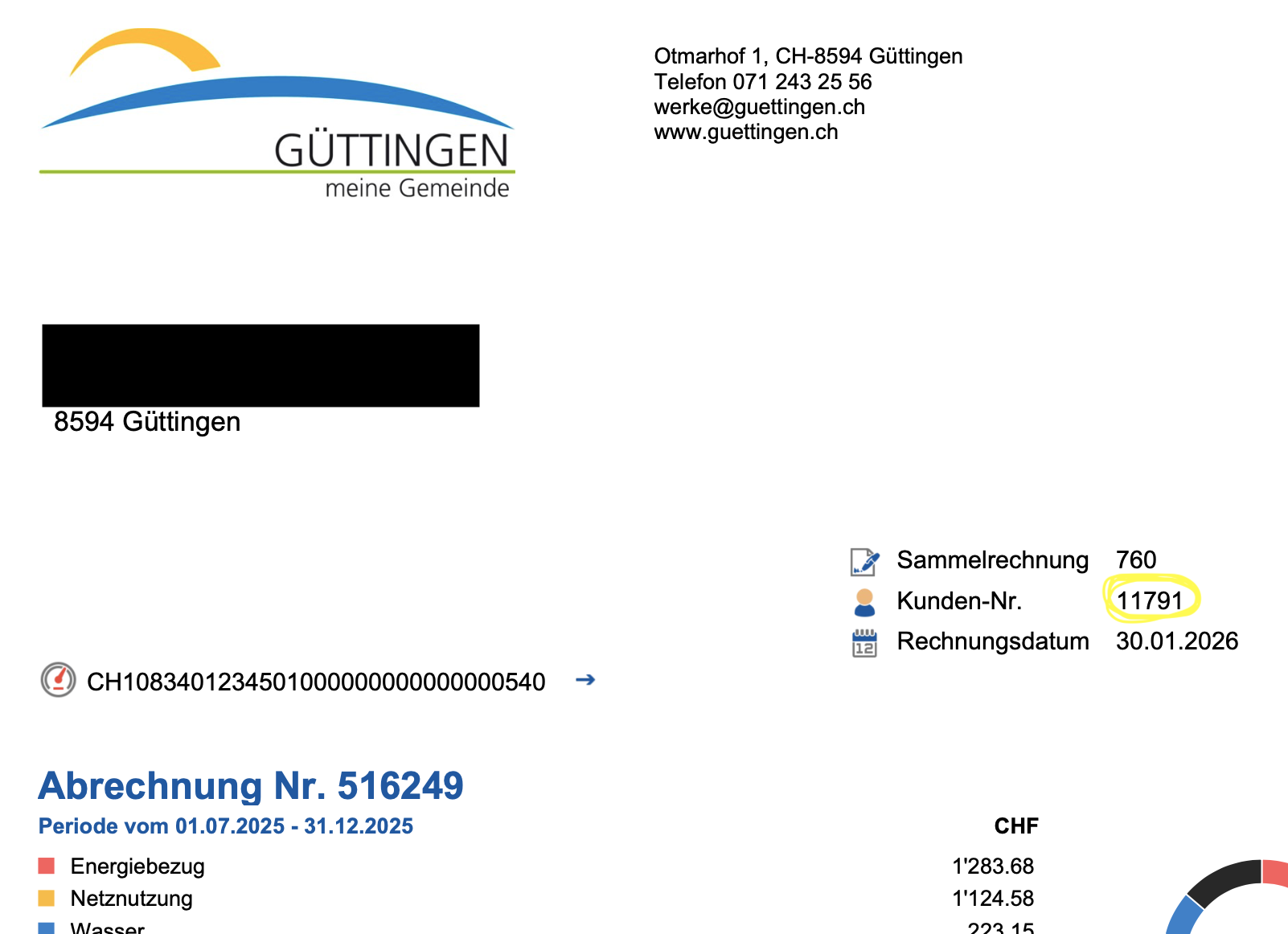Beispiel: Wo finde ich die EW-Kundennummer